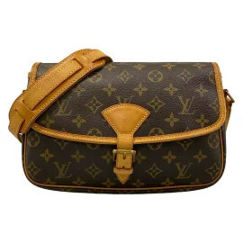 Louis Vuitton Sologne Shoulder Bag Leather Black Brown